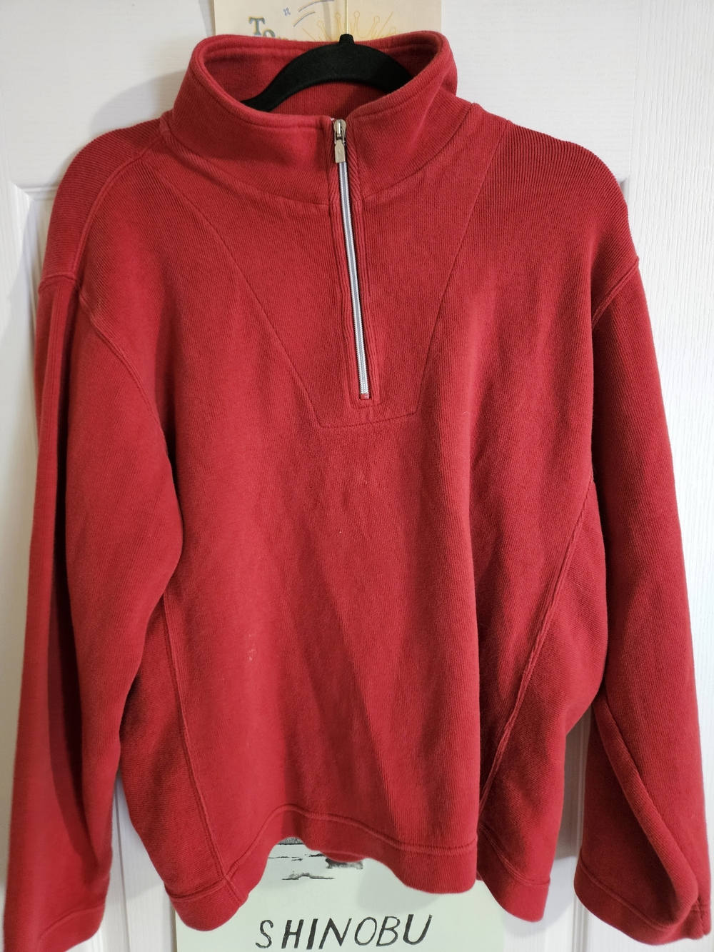 Tommy Bahama Red Half-Zip Sweater